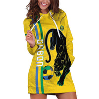 Custom Gabon Football Hoodie Dress Go Les Pantheres - Yellow Ver