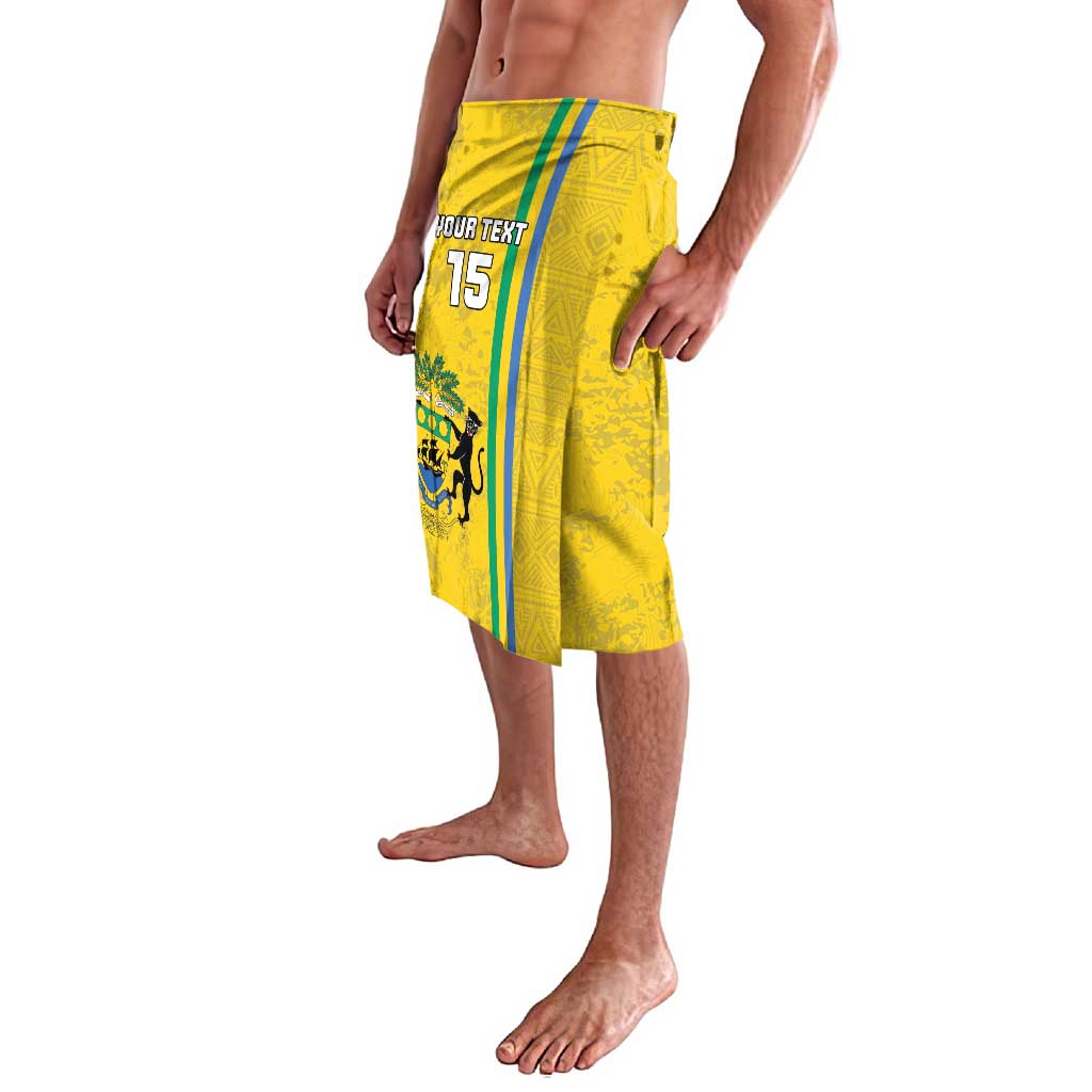 Custom Gabon Football Lavalava Go Les Pantheres - Yellow Ver