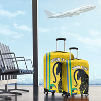 Custom Gabon Football Luggage Cover Go Les Pantheres - Yellow Ver
