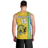 Custom Gabon Football Men Tank Top Go Les Pantheres - Yellow Ver