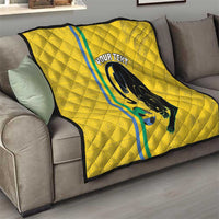 Custom Gabon Football Quilt Go Les Pantheres - Yellow Ver