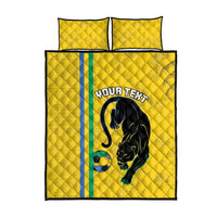 Custom Gabon Football Quilt Bed Set Go Les Pantheres - Yellow Ver