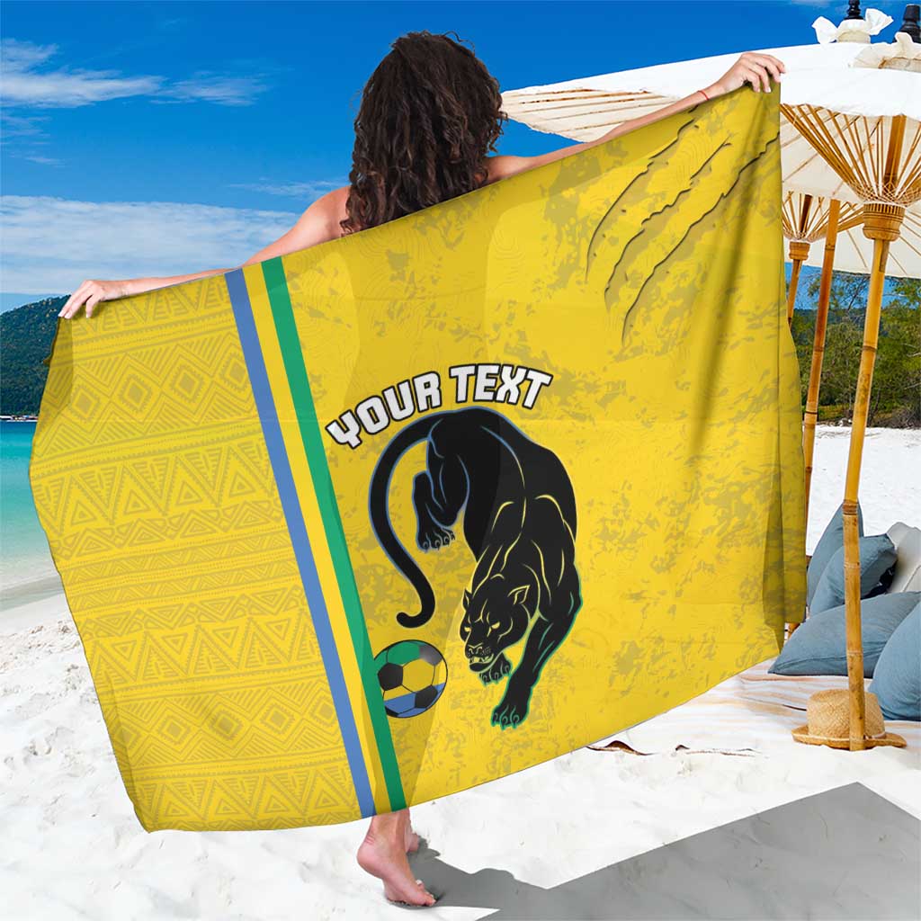 Custom Gabon Football Sarong Go Les Pantheres - Yellow Ver