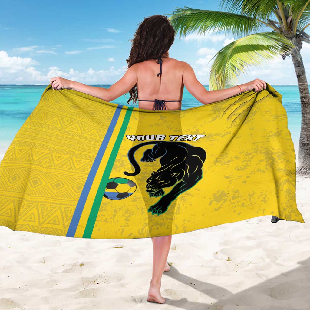 Custom Gabon Football Sarong Go Les Pantheres - Yellow Ver