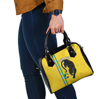 Custom Gabon Football Shoulder Handbag Go Les Pantheres - Yellow Ver