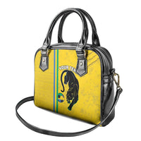 Custom Gabon Football Shoulder Handbag Go Les Pantheres - Yellow Ver