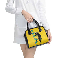 Custom Gabon Football Shoulder Handbag Go Les Pantheres - Yellow Ver