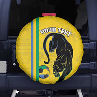 Custom Gabon Football Spare Tire Cover Go Les Pantheres - Yellow Ver