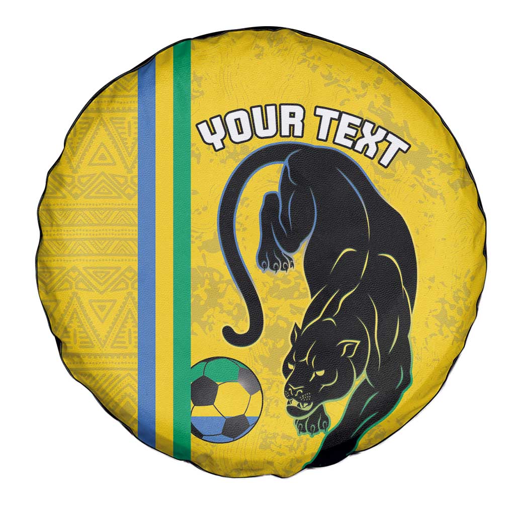 Custom Gabon Football Spare Tire Cover Go Les Pantheres - Yellow Ver