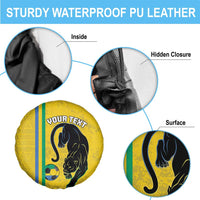Custom Gabon Football Spare Tire Cover Go Les Pantheres - Yellow Ver