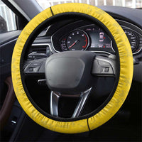 Gabon Football Steering Wheel Cover Go Les Pantheres - Yellow Ver