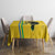 Custom Gabon Football Tablecloth Go Les Pantheres - Yellow Ver
