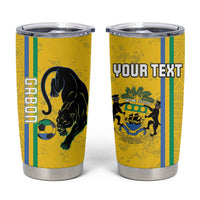 Custom Gabon Football Tumbler Cup Go Les Pantheres - Yellow Ver