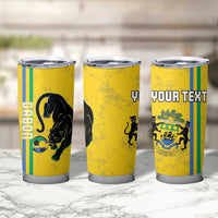 Custom Gabon Football Tumbler Cup Go Les Pantheres - Yellow Ver