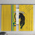 Custom Gabon Football Window Curtain Go Les Pantheres - Yellow Ver