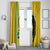 Custom Gabon Football Window Curtain Go Les Pantheres - Yellow Ver