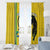 Custom Gabon Football Window Curtain Go Les Pantheres - Yellow Ver