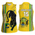 Custom Gabon Football Women Sleeveless Polo Shirt Go Les Pantheres - Yellow Ver