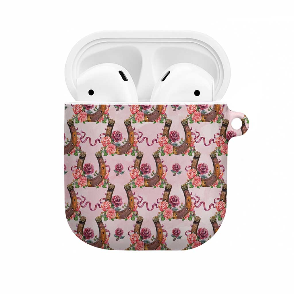 Kentucky Lucky Horseshoe Floral AirPods Case Vintage Western Pattern