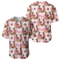 Kentucky Lucky Horseshoe Floral Baseball Jersey Vintage Western Pattern