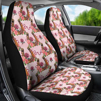 Kentucky Lucky Horseshoe Floral Car Seat Cover Vintage Western Pattern