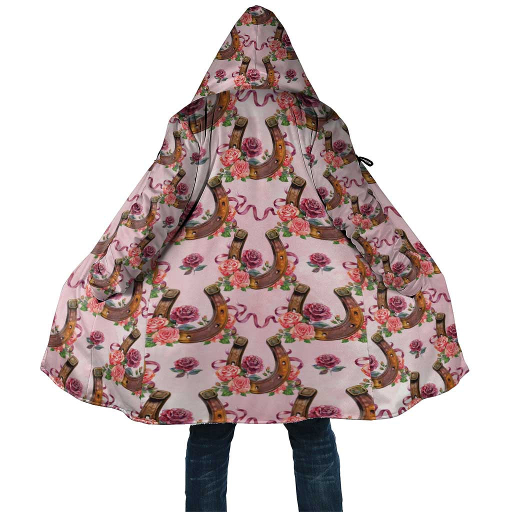 Kentucky Lucky Horseshoe Floral Cloak Vintage Western Pattern