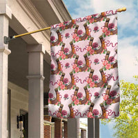 Kentucky Lucky Horseshoe Floral Garden Flag Vintage Western Pattern