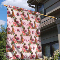 Kentucky Lucky Horseshoe Floral Garden Flag Vintage Western Pattern