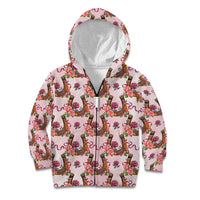 Kentucky Lucky Horseshoe Floral Kid Hoodie Vintage Western Pattern