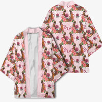 Kentucky Lucky Horseshoe Floral Kimono Vintage Western Pattern
