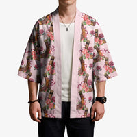 Kentucky Lucky Horseshoe Floral Kimono Vintage Western Pattern