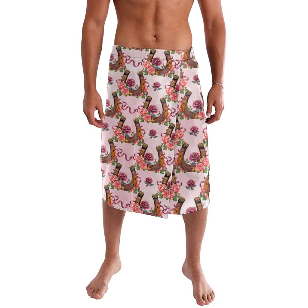 Kentucky Lucky Horseshoe Floral Lavalava Vintage Western Pattern
