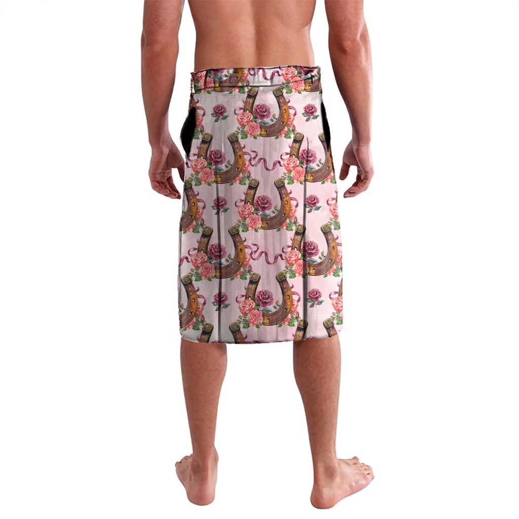Kentucky Lucky Horseshoe Floral Lavalava Vintage Western Pattern