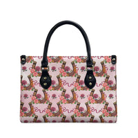 Kentucky Lucky Horseshoe Floral Leather Bag Vintage Western Pattern