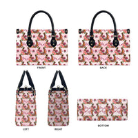 Kentucky Lucky Horseshoe Floral Leather Bag Vintage Western Pattern