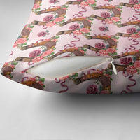 Kentucky Lucky Horseshoe Floral Pillow Cover Vintage Western Pattern