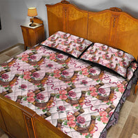 Kentucky Lucky Horseshoe Floral Quilt Bed Set Vintage Western Pattern