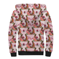 Kentucky Lucky Horseshoe Floral Sherpa Hoodie Vintage Western Pattern