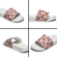 Kentucky Lucky Horseshoe Floral Slide Sandals Vintage Western Pattern