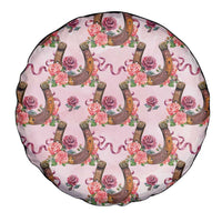 Kentucky Lucky Horseshoe Floral Spare Tire Cover Vintage Western Pattern