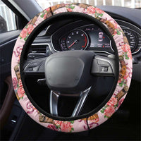 Kentucky Lucky Horseshoe Floral Steering Wheel Cover Vintage Western Pattern