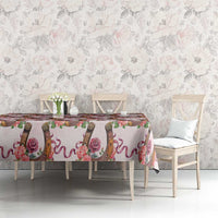 Kentucky Lucky Horseshoe Floral Tablecloth Vintage Western Pattern