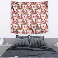Kentucky Lucky Horseshoe Floral Tapestry Vintage Western Pattern