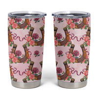Kentucky Lucky Horseshoe Floral Tumbler Cup Vintage Western Pattern