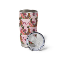 Kentucky Lucky Horseshoe Floral Tumbler Cup Vintage Western Pattern