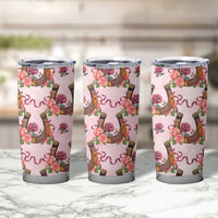 Kentucky Lucky Horseshoe Floral Tumbler Cup Vintage Western Pattern