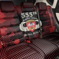 555th Parachute Infantry Back Car Seat Cover Triple Nickles Airborne Veteran Tribute