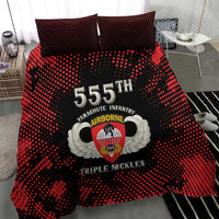 555th Parachute Infantry Bedding Set Triple Nickles Airborne Veteran Tribute