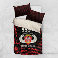 555th Parachute Infantry Bedding Set Triple Nickles Airborne Veteran Tribute