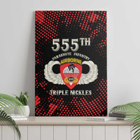 555th Parachute Infantry Canvas Wall Art Triple Nickles Airborne Veteran Tribute